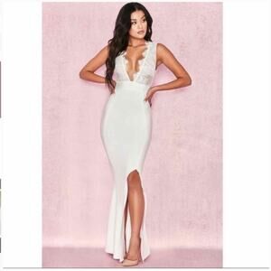 House Of CB Wedding Dress White Lace Balere Gown